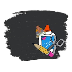 Chalkboard/School Supplies/Back to School JPEG/PNG,Sublimation,digital download (no words included)- hand drawn