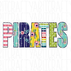 Multicolored Pirates/Football png/digital download/sublimation, print and cut