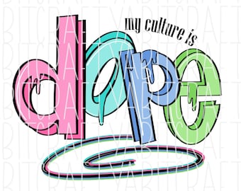 My Culture is DOPE/Graffiti/Black and Proud/Black History Month/png,sublimation, digital download - hand drawn - includes SVG in solid black