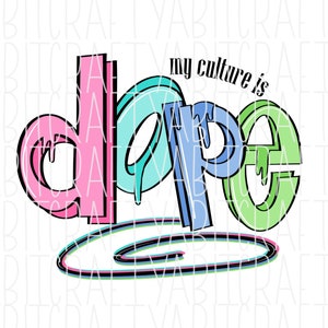 My Culture is DOPE/Graffiti/Black and Proud/Black History Month/png,sublimation, digital download - hand drawn - includes SVG in solid black