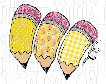Pencil PNG, Sublimation/Digital Download, cricut, silhouette