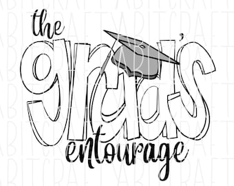 Graduation Crew/Graduate/College/High School svg, png, sublimation, digital download, cricut, silhouette - hand drawn