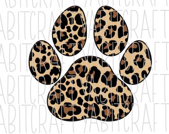 Cheetah/Leopard paw svg, png, sublimation, digital download, cricut, silhouette - fully cuttable!