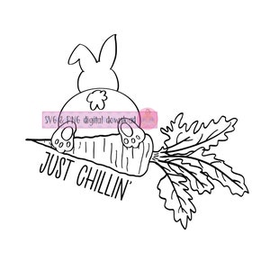Chillin Easter Bunny/Boy Bunny/Spring SVG, PNG, Sublimation, digital download, cricut, silhouette, print and cut, waterslide, vector art