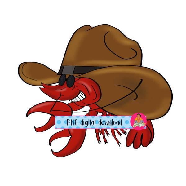 Cowboy Crawfish/Cajun/Creole/Howdy/Peace, Love, Crawfish/Tails png, sublimation, digital download, print then cut, cricut - hand drawn