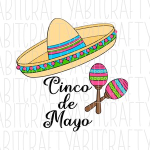 Sombrero/Cinco de Mayo svg,png, Sublimation, digitaler Download - (NICHT empfohlen für Cricut Design Space - wird nicht gruppiert)