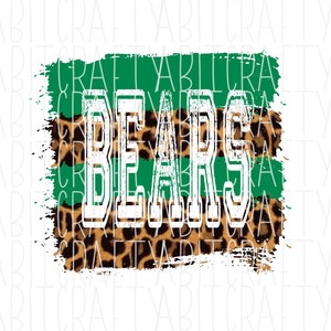 Leopard Bears/Team Mascot/School Pride PNG/Sublimation File, digital download