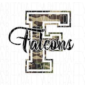 Camo Falken/Team/Stolz/Schule/Maskottchen png/Sublimation, digitaler Download, ausdrucken, dann schneiden