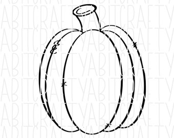 Pumpkin Doodle/Fall/Halloween svg, png, sublimation, digital download, vector art - hand drawn