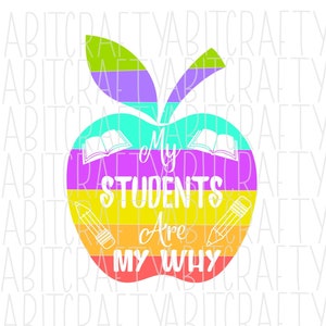 Teacher Apple/Students SVG, PNG,Sublimation, digital download - 2 styles available