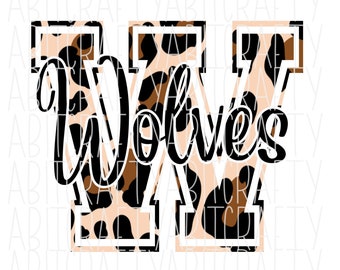 Leopard Wolves PNG/Sublimation, Digital Download