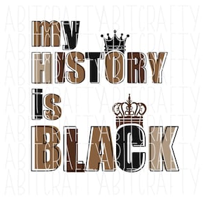 Black History Month png, svg, sublimation, digital download, cricut, silhouette, print then cut, DTG - 2 versions included - fully cuttable