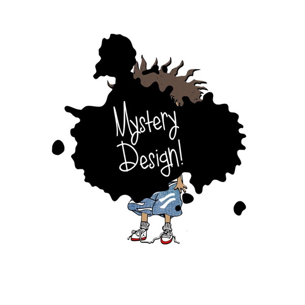 Urban/African American Cartoon Character Mystery Design png, sublimation, digital download