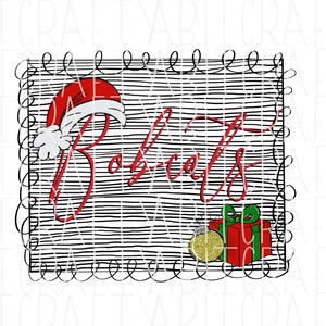 Bobcats Christmas/Mascot/Team/Santa PNG/Sublimation, print and cut, digital download