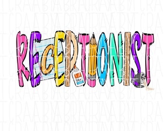Éducation/secrétaire/secrétaire d'école/secrétaire de bureau/réceptionniste/vie scolaire/rentrée scolaire PNG, sublimation/téléchargement numérique