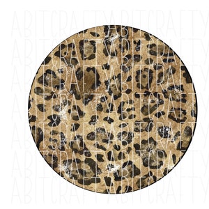 Leopard circle frame, PNG, sublimation, digital download