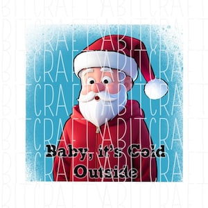 Santa Hoodie/It's Cold PNG, Sublimation, digitaler Download, Cricut, Silhouette