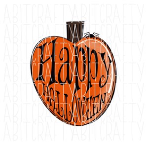 Joyeux Halloween/Citrouille d’automne png, sublimation, téléchargement numérique