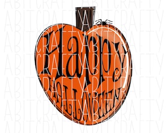 Happy Halloween/Fall Pumpkin png, sublimation, digital download