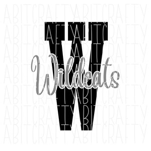Wildcats svg,png/mascot/digital download/sublimation, vector art - 2 versions incluses