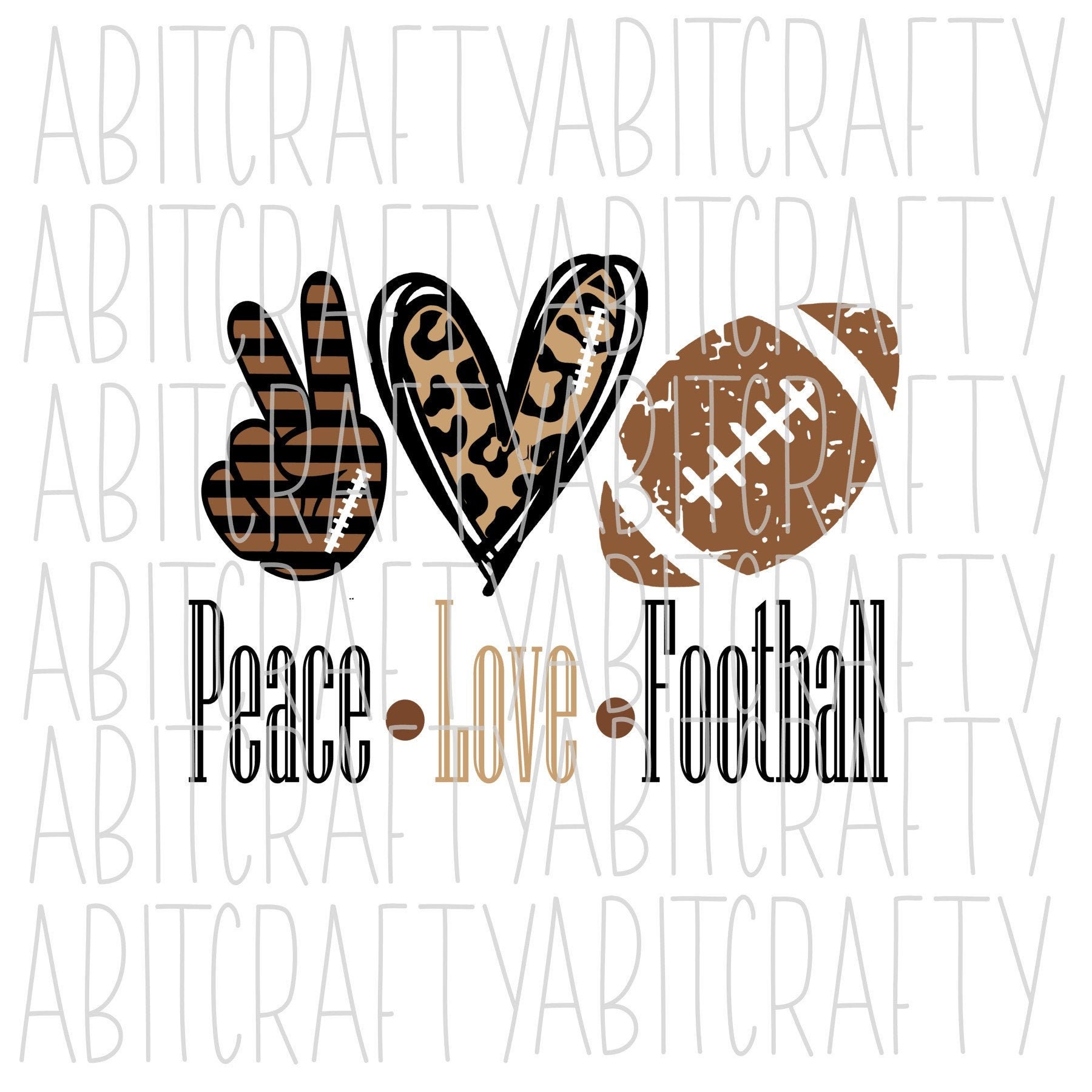 Peace Love Football png/svg/football/digital | Etsy