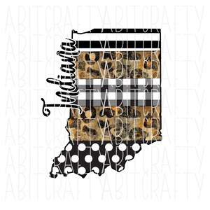 Indiana Mixed Pattern State png, sublimation, digital download, print and cut