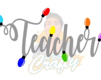 Teacher/Paraprofessional Christmas Lights svg, png, sublimation, digital download, silhouette, cricut
