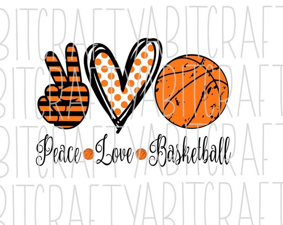 Download Peace Love Basketball Svg Png Sublimation Digital Etsy