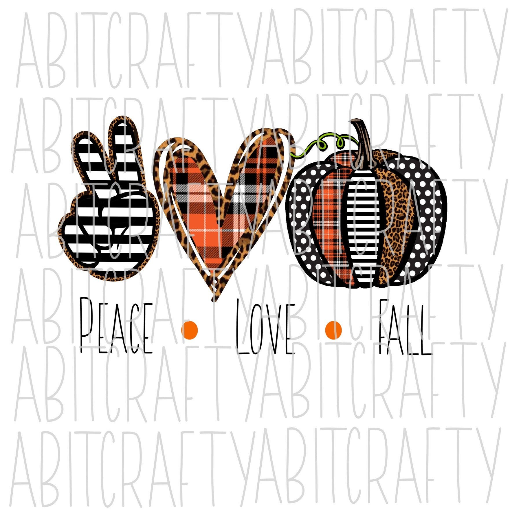 Download Peace Love Fall Pumpkin svg png sublimation digital | Etsy