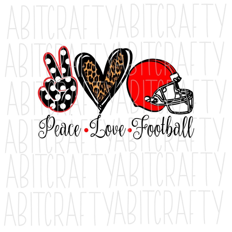 Download Peace Love Football SVG/PNG/Sublimation digital download ...