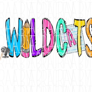 Wildcats School png/Mascot/téléchargement numérique/sublimation