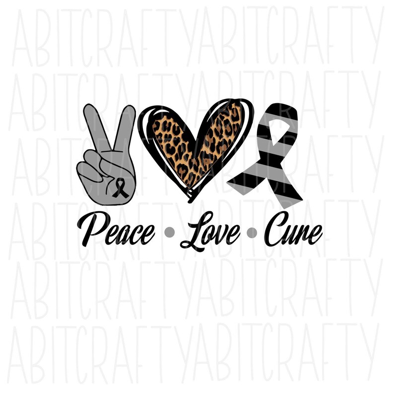 Download Peace Love Cure Black and Gray svg png sublimation digital ...