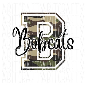 Bobcats Camo/Back to School/Teacher Shirt/PNG/Sublimation, drucken und schneiden, digitaler Download