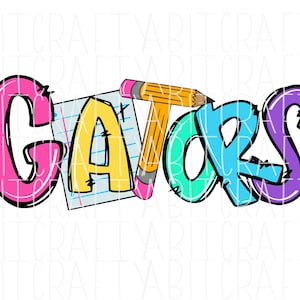 Gators/Alligators PNG/Sublimation File, digital download, cricut, silhouette