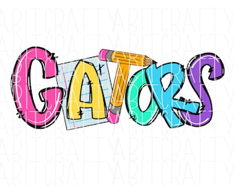 Gators/Alligators PNG/Sublimation File, digital download, cricut, silhouette