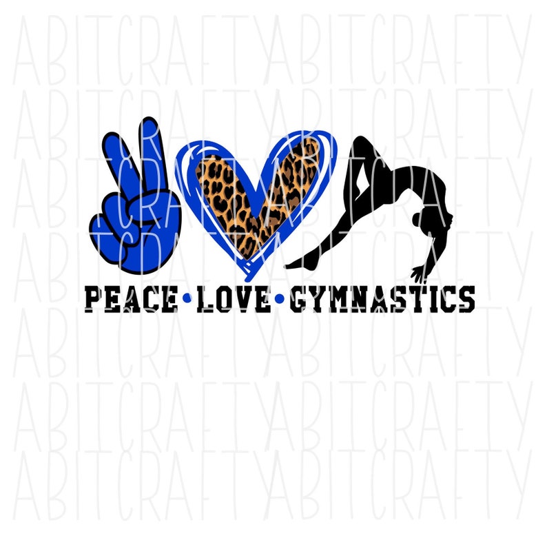 Download Peace Love Gymnastics SVG PNG Sublimation digital | Etsy