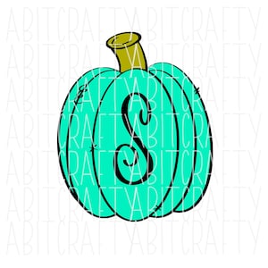Letter S Fall Pumpkin svg, png, sublimation, digital download