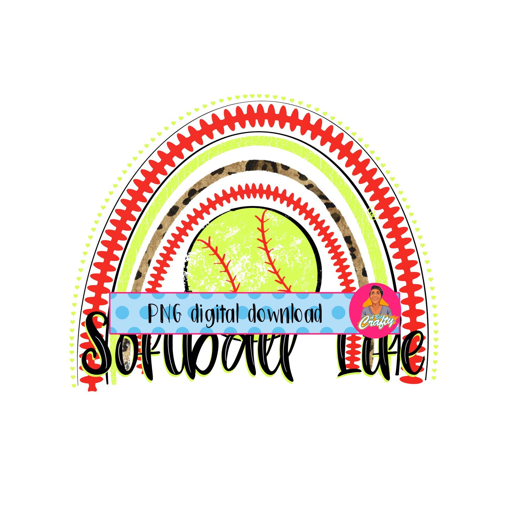Softball Rainbow/sports/girls PNG Sublimation Digital - Etsy Singapore