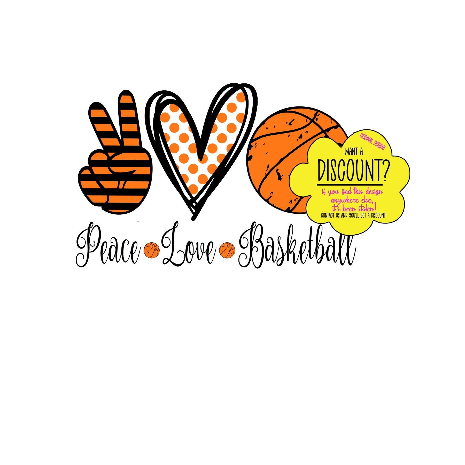 Peace Love Basketball SVG DXF Graphic Art Cutfile Stamping Kits & How