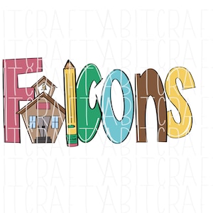 Falken/Maskottchen/Pride/Back to School PNG/Sublimation, digitaler Download