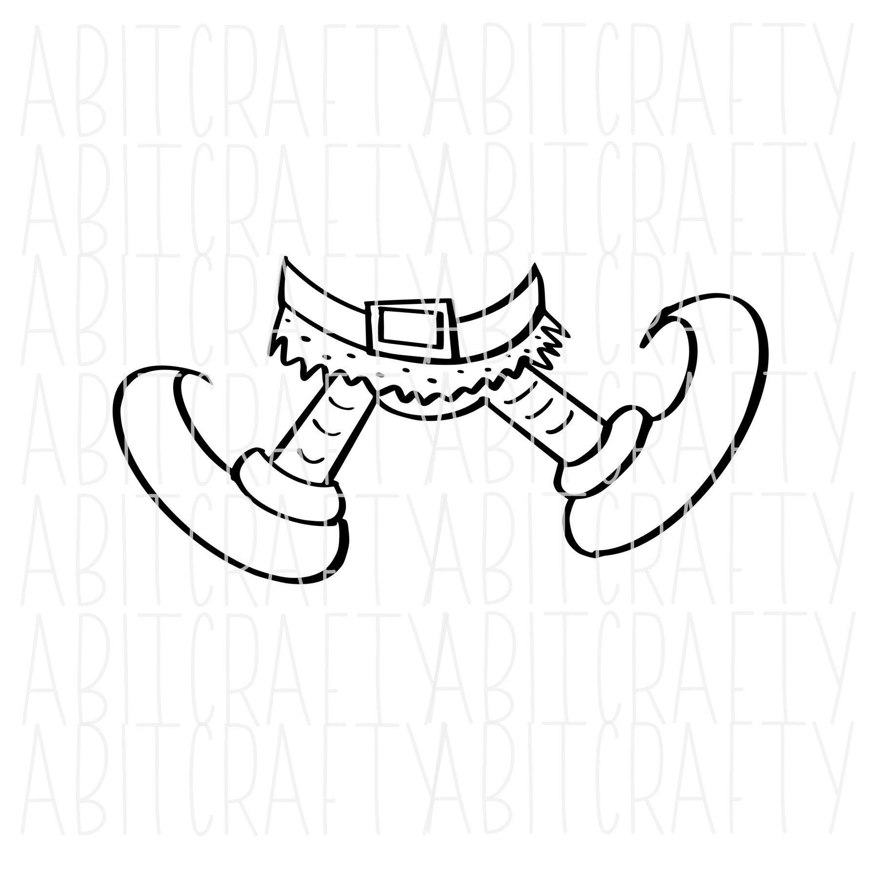 Doodle Elf Legs/Christmas/Coloring Page svg png digital Etsy