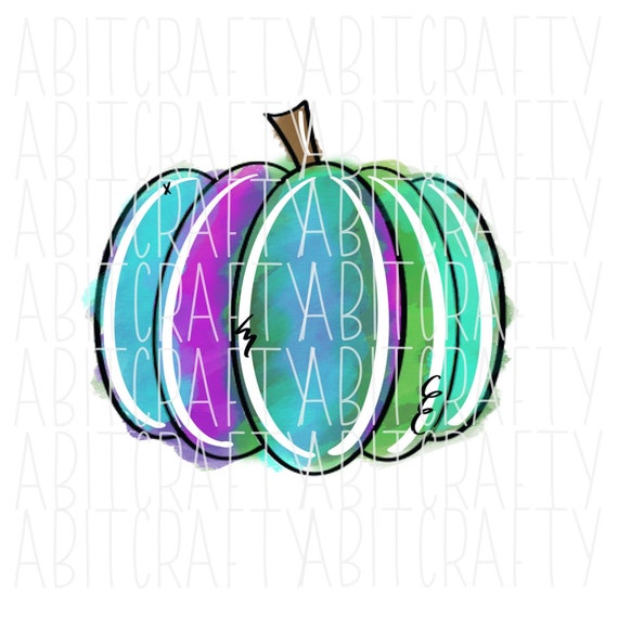 Watercolor Fall Pumpkin Design png sublimation, digital download - hand drawn