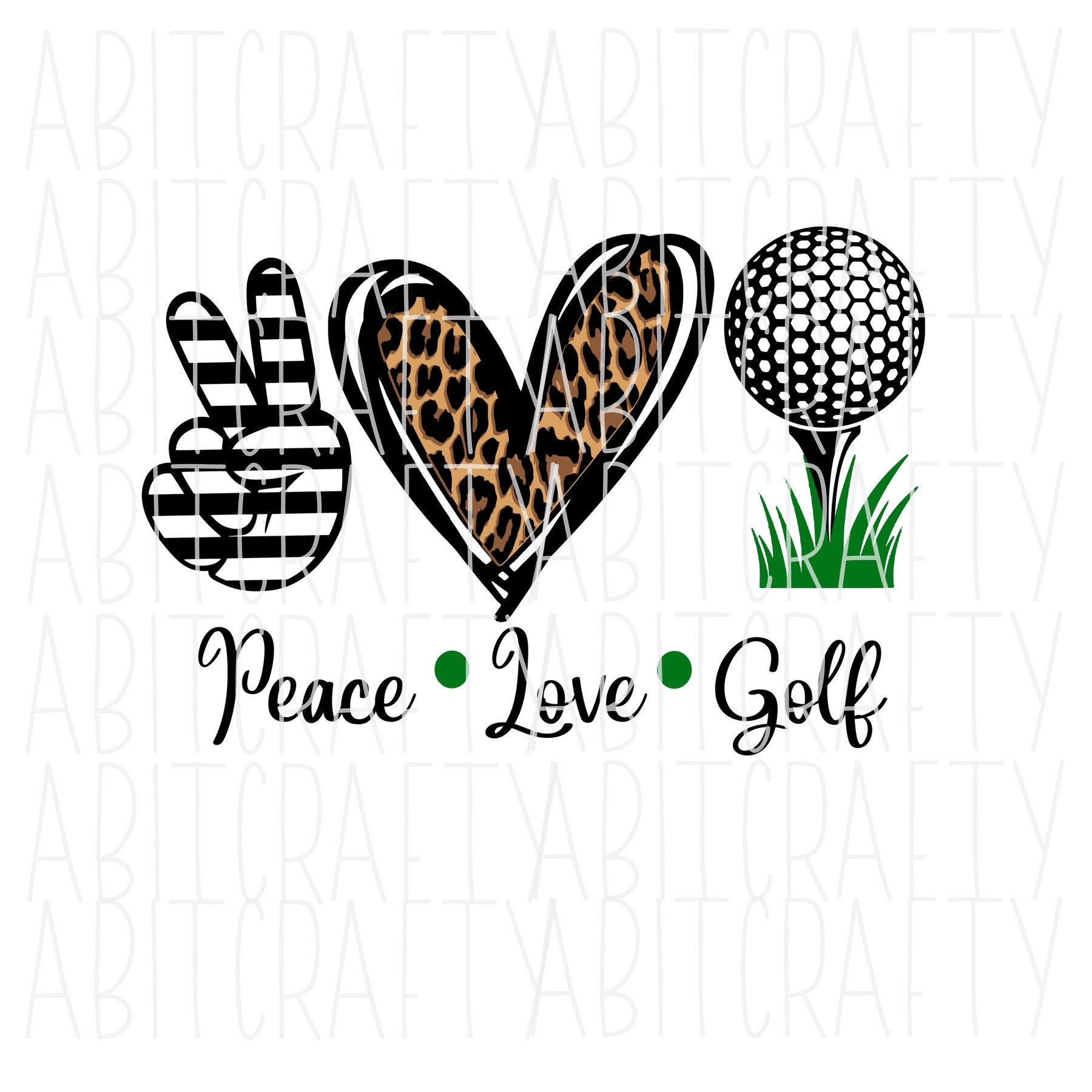 Download Peace Love Golf svg png sublimation digital download | Etsy