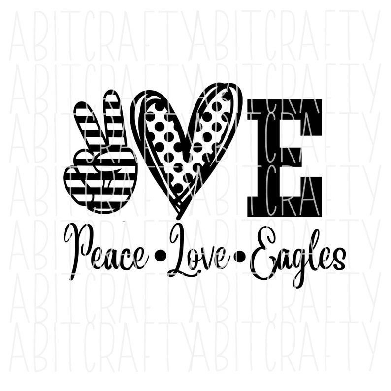 Download Peace Love Eagles SVG PNG/Sublimation Digital Download | Etsy