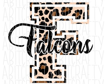 Leopard Falcons svg, png/Sublimation, Digital Download - SVG version is for black/blue design ONLY!