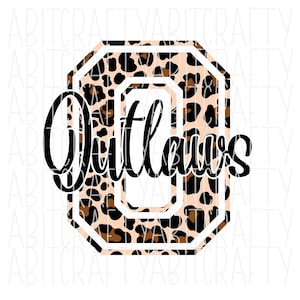 Outlaws Mascot/Outlaws Sublimation/Back to School png/Mascot/digital download/sublimation