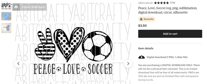 May include: Black and white digital design featuring a peace sign, a heart with polka dots, and a soccer ball. The text "Peace Love Soccer" is below the design.