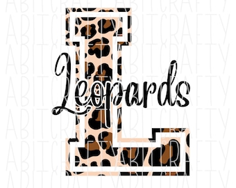 Leopard Leopards Mascot png/digital download/sublimation, print and cut (includes all black svg version)