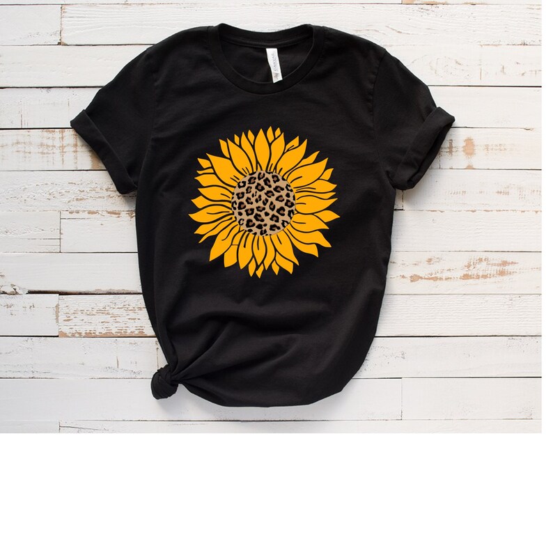 Leopard Sunflower SVG png sublimation digital download | Etsy