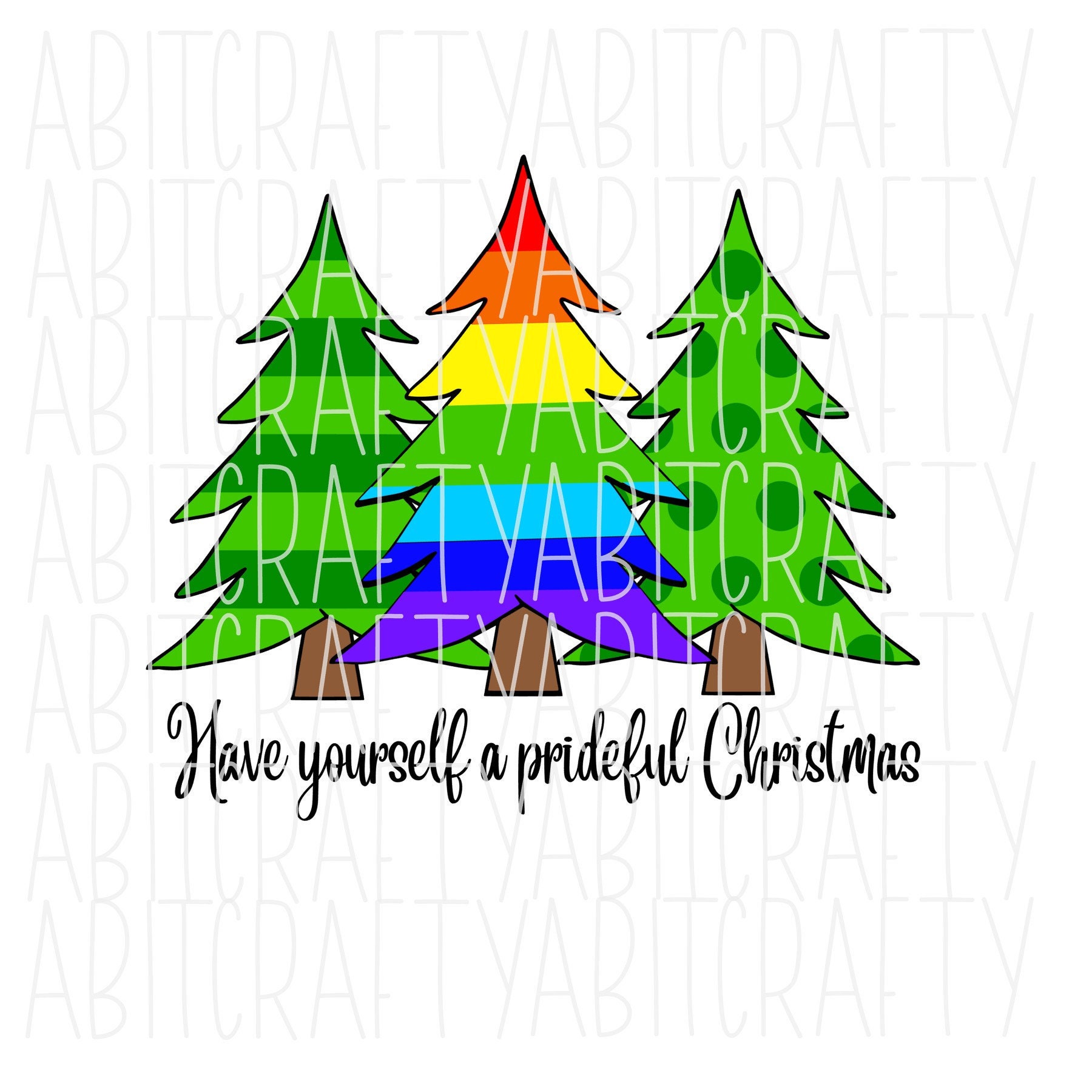 Pride Tree/gay Pride Tree/patterned Christmas Tree Svg Png Etsy